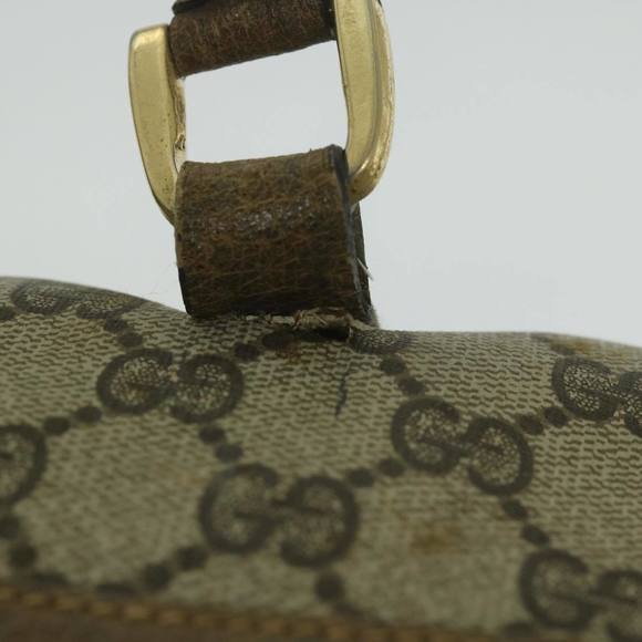 GUCCI Web Sherry Line GG Supreme Hand Bag Beige Red Green 39 018 4183 Auth ai754 - Picture 9 of 16